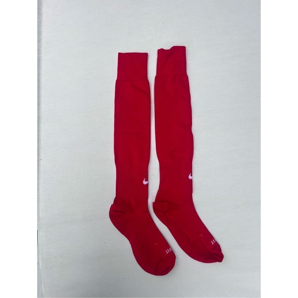 NIKE Classic Cushioned Knee High Soccer Socks Red - L - Picture 4 of 4